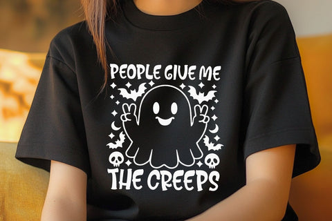 People Give Me The Creeps| Funny Halloween SVG Cutting Files. SVG CosmosFineArt 
