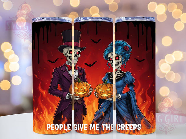 People Give Me The Creeps Funny Tumbler, Funny Halloween Wrap, Humorous Spooky Cup, 20Oz Sublimation Tumbler, Haunted Drinkware, Creepy Quote Gift, Sarcastic Halloween Wrap Sublimation SvggirlplusArt 
