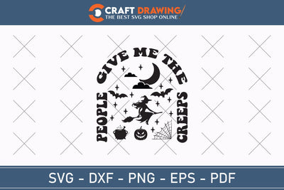 People Give Me The Creeps Halloween Svg, Halloween Png , Halloween Clipart, Ghost Svg, Halloween Shirt Svg, Hippie Svg, Retro Svg, Svg Bundle, Sublimation Designs SVG Debashish Barman 