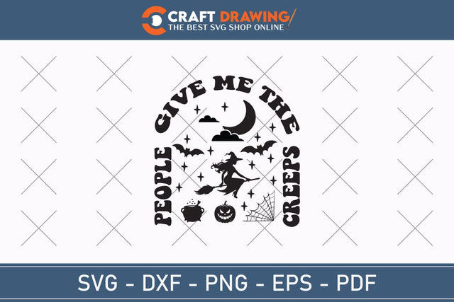 People Give Me The Creeps Halloween Svg, Halloween Png , Halloween Clipart, Ghost Svg, Halloween Shirt Svg, Hippie Svg, Retro Svg, Svg Bundle, Sublimation Designs SVG Debashish Barman 