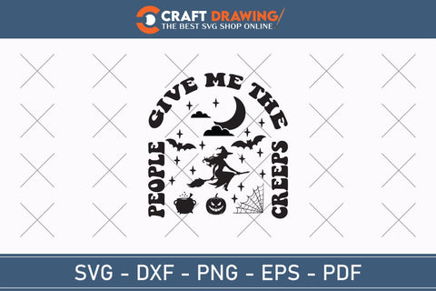People Give Me The Creeps Halloween Svg, Halloween Png , Halloween Clipart, Ghost Svg, Halloween Shirt Svg, Hippie Svg, Retro Svg, Svg Bundle, Sublimation Designs SVG Debashish Barman 