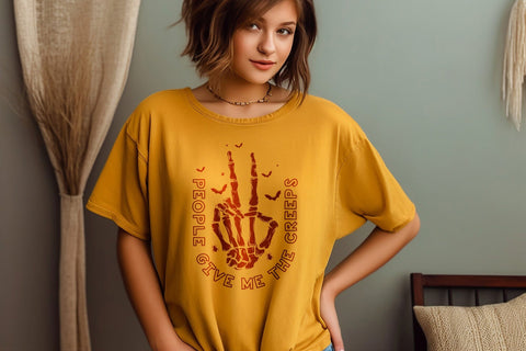 People Give Me The Creeps Svg Halloween, Funny Halloween Svg, Retro Halloween Svg, Spooky Season Svg, Skeleton Hand Svg, Cute halloween svg SVG DesignDestine 