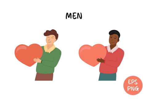 People with Heart | Valentines Day PNG | Couples in Love Sublimation AnnaViolet_store 