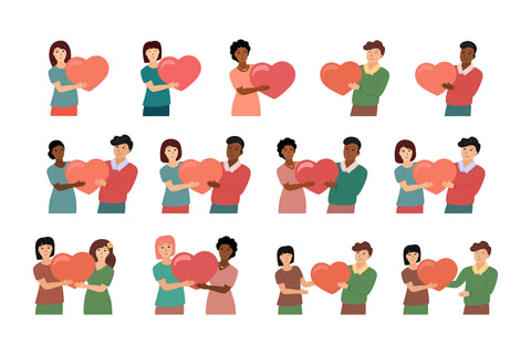 People with Heart | Valentines Day PNG | Couples in Love Sublimation AnnaViolet_store 