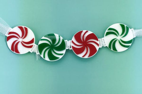 Peppermint Candy Banner Laser SVG File SVG Crafting With Brenna 