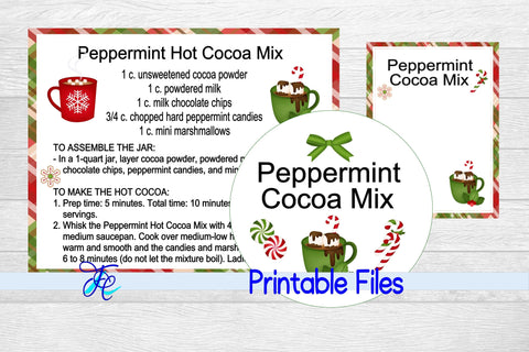 Peppermint Hot Cocoa Mix 3D Paper Family Creations 