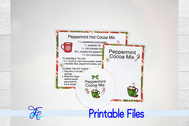 Peppermint Hot Cocoa Mix 3D Paper Family Creations 