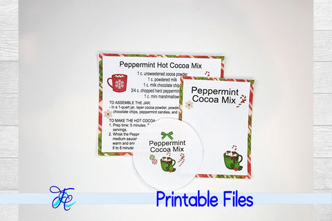 Peppermint Hot Cocoa Mix 3D Paper Family Creations 