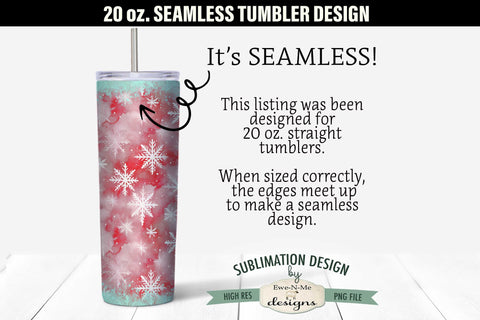 Peppermint Kisses Seamless 20 oz Sublimation Tumbler Design Sublimation Ewe-N-Me Designs 