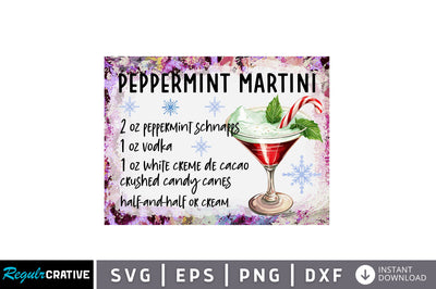 Peppermint martini PNG Design Sublimation Regulrcrative 