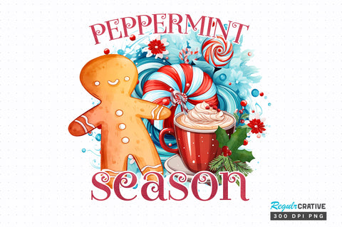 Peppermint season png design Sublimation Regulrcrative 