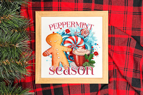 Peppermint season png design Sublimation Regulrcrative 