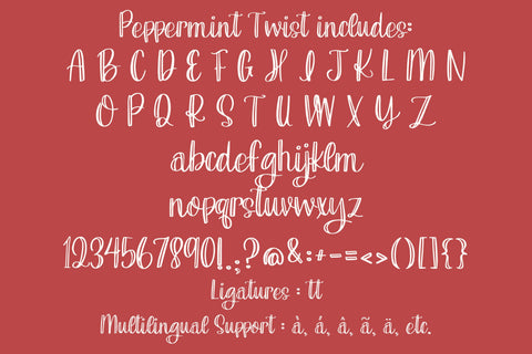 Peppermint Twist, Handwritten Christmas Font for Cricut Font Designing Digitals 