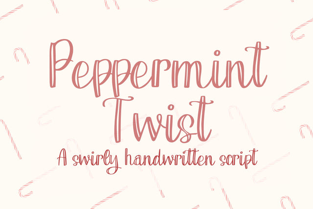 Peppermint Twist, Handwritten Christmas Font for Cricut Font Designing Digitals 