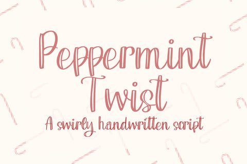 Peppermint Twist, Handwritten Christmas Font for Cricut Font Designing Digitals 