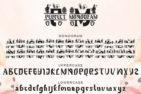 Perfect Easter Monogram Font Prasetya Letter 