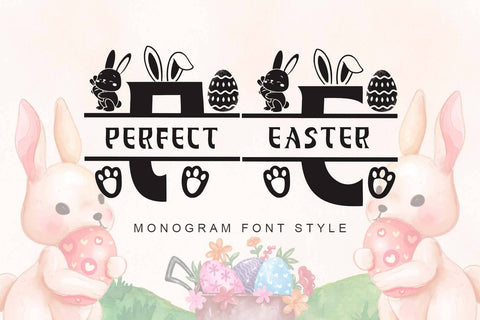 Perfect Easter Monogram Font Prasetya Letter 
