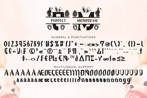 Perfect Easter Monogram Font Prasetya Letter 