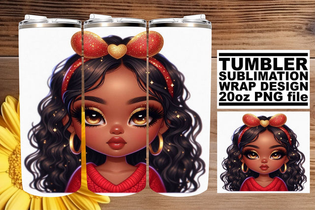 perfect for 20oz tumblers and gifts! , High-quality wrap, Love Girl Sublimation afrosvg 
