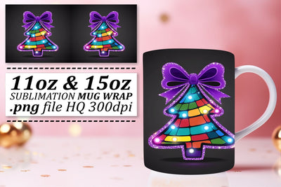 perfect for any drinkware! , Quality wrap designs, Neon Xmas Sublimation afrosvg 