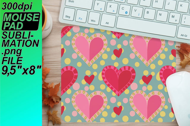 perfect for any occasion! , Customizable mouse desk mats, Heart Sublimation HoodArtCraft 