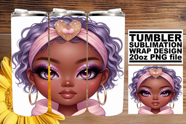 perfect for any occasion! , Gorgeous tumbler wrap, Love Girl Sublimation afrosvg 