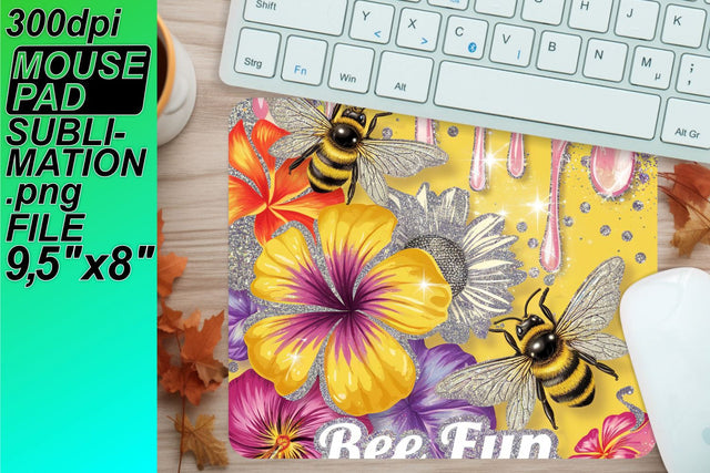 perfect for any setup! , Gorgeous designs for mouse desks, Bee Sublimation HoodArtCraft 