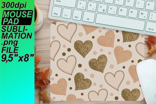 perfect for any setup! , Gorgeous sublimation mouse mat, Heart Sublimation HoodArtCraft 