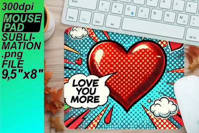 perfect for any workspace! , Gorgeous mouse pad designs, 3D Heart Sublimation HoodArtCraft 