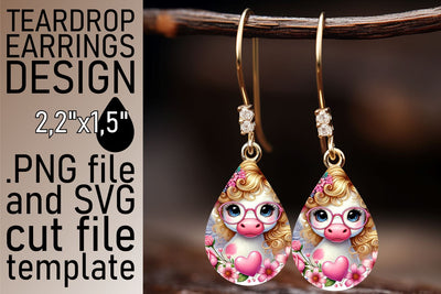 perfect for creating earrings! , Customizable design, Valentines Sublimation afrosvg 