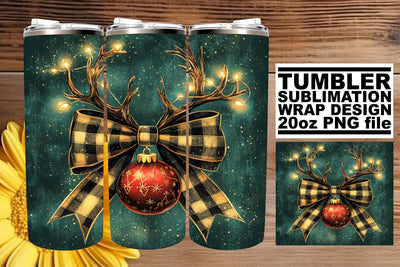 perfect for creative projects! , High-resolution tumbler wrap, Christmas Bow Sublimation afrosvg 