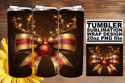 perfect for creative projects! , High-resolution tumbler wrap, Christmas Bow Sublimation afrosvg 