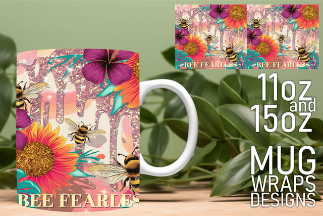 Perfect for DIY enthusiasts, unique mug wrap designs! , Bee Sublimation HoodArtCraft 