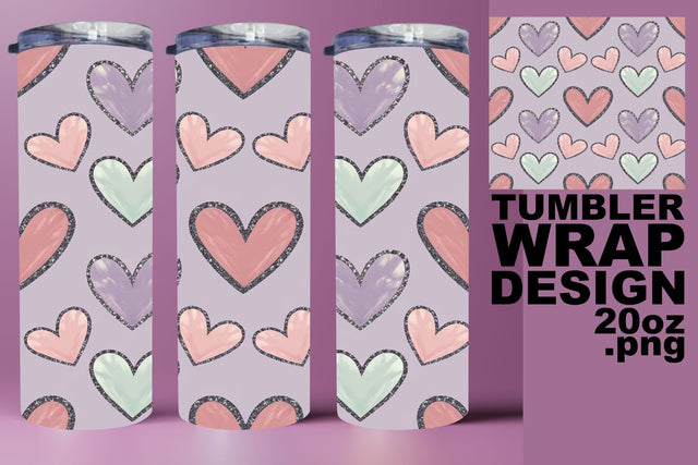 perfect for drinkware designs! , Gorgeous tumbler wrap, Heart Sublimation HoodArtCraft 