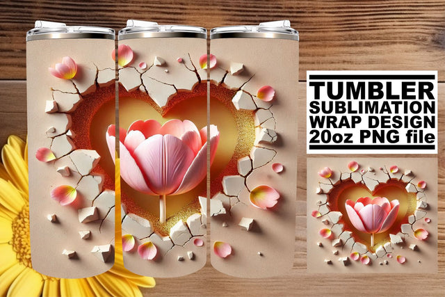 perfect for enhancing your designs! , Premium tumbler wrap, 3D Heart Sublimation afrosvg 
