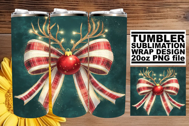 perfect for enhancing your designs! , Premium tumbler wrap, Christmas Bow Sublimation afrosvg 