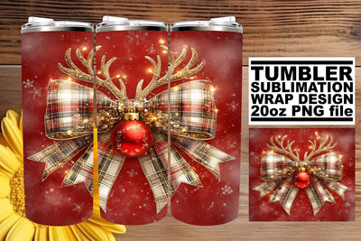 perfect for enhancing your designs! , Premium tumbler wrap, Christmas Bow Sublimation afrosvg 