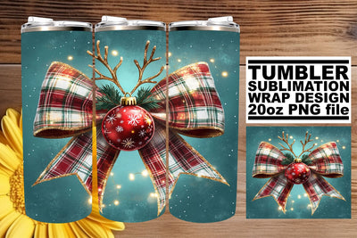 perfect for enhancing your designs! , Stylish tumbler wrap, Christmas Bow Sublimation afrosvg 