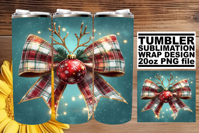 perfect for enhancing your designs! , Stylish tumbler wrap, Christmas Bow Sublimation afrosvg 