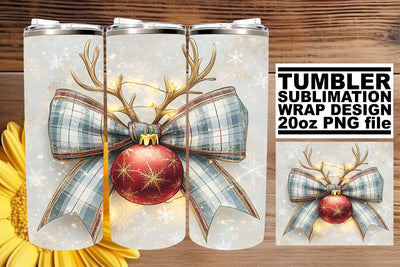 perfect for enhancing your drinkware! , Artistic designs wrap, Christmas Bow Sublimation afrosvg 