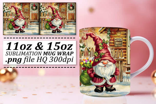 perfect for events and holidays! , Custom mug wraps, Gnomes Sublimation afrosvg 