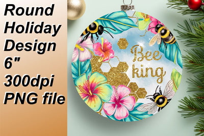 perfect for every crafting need., Versatile round designs for keychains, Bee Sublimation HoodArtCraft 