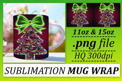 perfect for every drinkware! , Quality wrap designs, Neon Xmas Sublimation afrosvg 