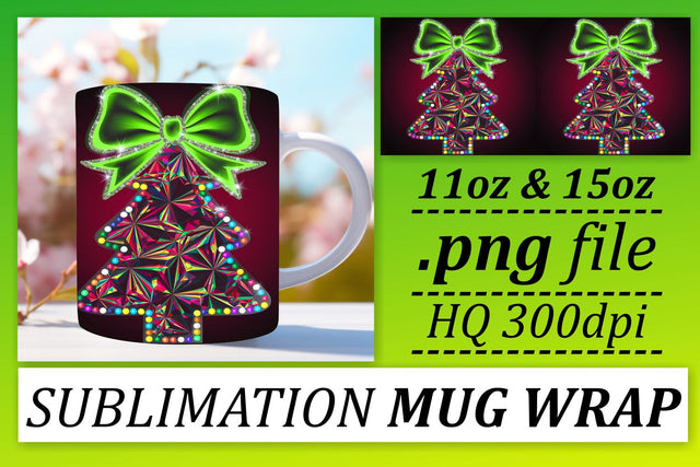 perfect for every drinkware! , Quality wrap designs, Neon Xmas Sublimation afrosvg 