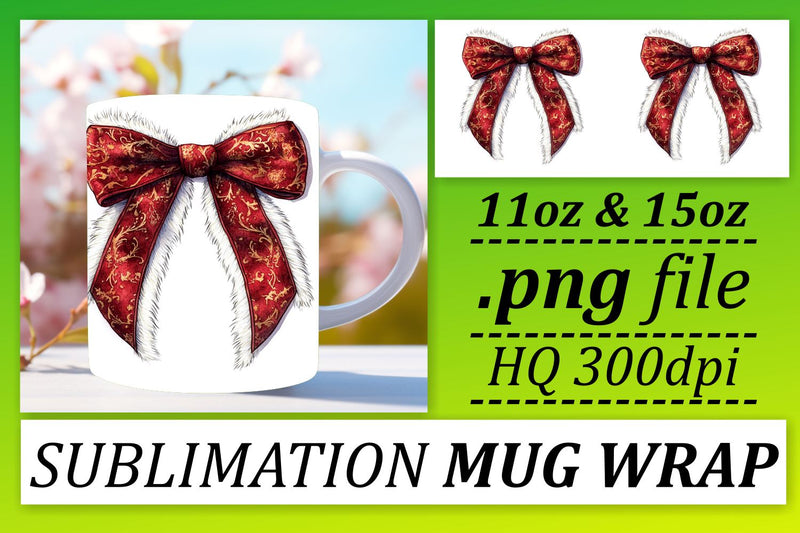 perfect for every mug! , Artistic designs for sublimation, Bow Sublimation afrosvg 