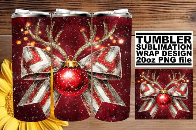 perfect for every occasion! , Artistic designs tumbler wrap, Christmas Bow Sublimation afrosvg 