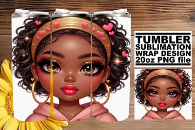 perfect for every occasion! , Artistic designs tumbler wrap, Love Girl Sublimation afrosvg 