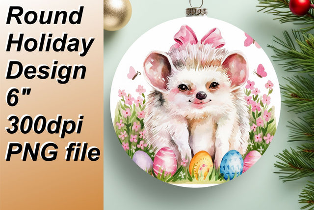 perfect for gifting., Stylish circle designs for delightful keychains, Cute Easter Sublimation HoodArtCraft 