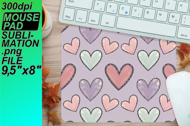 perfect for gifting! , Unique sublimation mouse pads, Heart Sublimation HoodArtCraft 