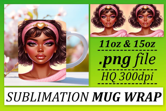 perfect for gifts and events! , Creative mug designs, Love Girl Sublimation afrosvg 